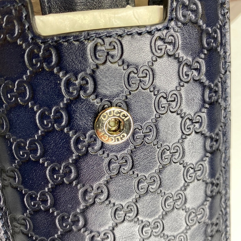 ‼️SALE‼️NEW Gucci 240188 phone case pouch Navy - Picture 4 of 6
